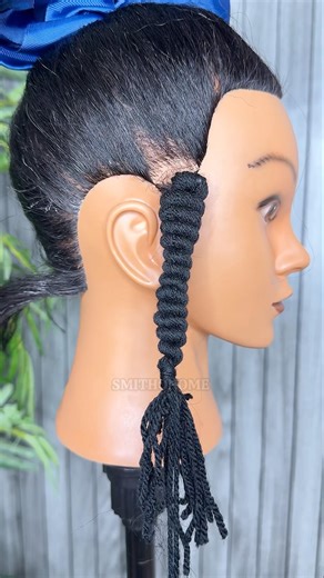 Learn how to make corkscrew with baby wool for your kids #fyp #braids #tutorial