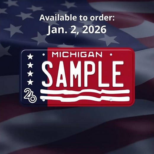 Red, White & Blue plate available to order Jan. 2, 2026