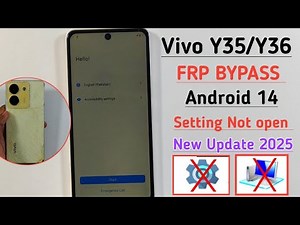 VIVO Y35 Y36 Android 14 FRP Bypass 2025 | Setting Not Opening Fix | Vivo frp bypass Without Pc