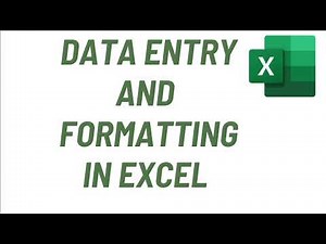 Master Data Entry, Formatting and Data Validation in Microsoft Excel|| Beginners Tutorial