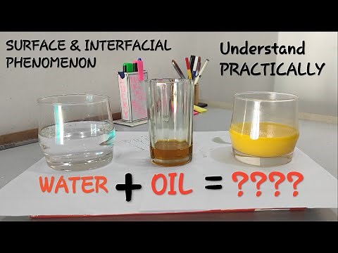 Surface and interfacial phenomenon| Practical | Mixing Oil into Water| P pharmacy| Carewell pharma