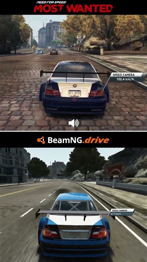 BMW M3 GTR E46 BeamNG Drive vs NFS Most Wanted 2012