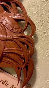 Wood Carving – Norse Warrior Woman – Solid Cherry Wood – Viking Wall Art – Lacquer Finish - Etsy