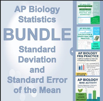 AP Biology Statistics Bundle | SD, SEM, Error Bars & Graphing Practice