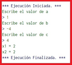 Algoritmo de la FORMULA general ☻ Algoritmo de la ecuacion cuadratica