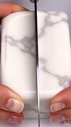 ASMR Marble Soap Slicing: The Perfect Cube Grid