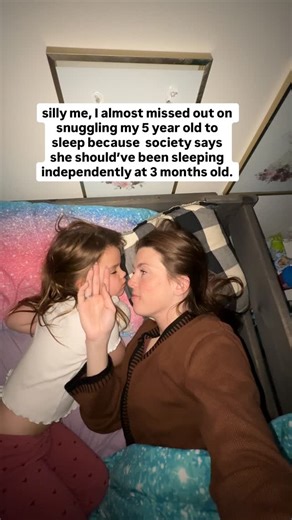 Silly me. I almost let arbitrary timelines steal something I can never get back. I almost believed that independence at 3 months was more important than connection at 5 years. I almost thought responding meant “ruining” her. But here’s what I know now: No one looks back and says, “I wish I snuggled my child less.” These years are so short. The world will teach them independence soon enough. Home is where they learn safety. If sleep training felt right for you, this isn’t judgment. But if you eve