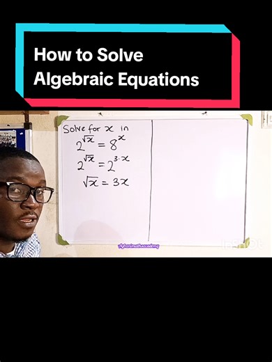 How to Solve Algebraic Equations #maths #agbanimathsacademy #algebra