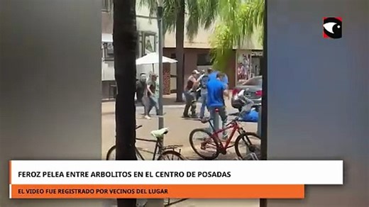 Altercado entre arbolitos en el centro de Posadas