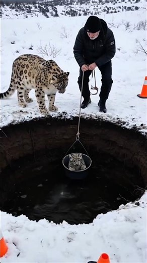 Baby Panther Falls Into Water Pit | Brave Mother Panther Performs Incredible Rescue