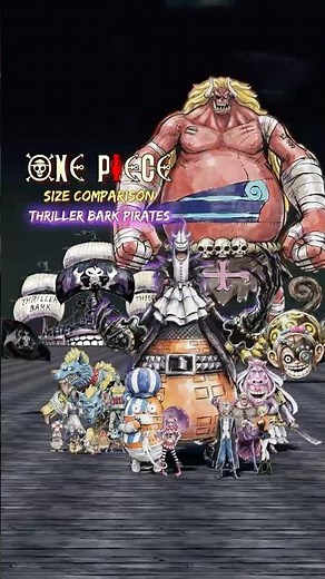 One Piece Size Comparison : Thriller Bark Pirates! Who shocked you? 👻 #OnePiece #shorts
