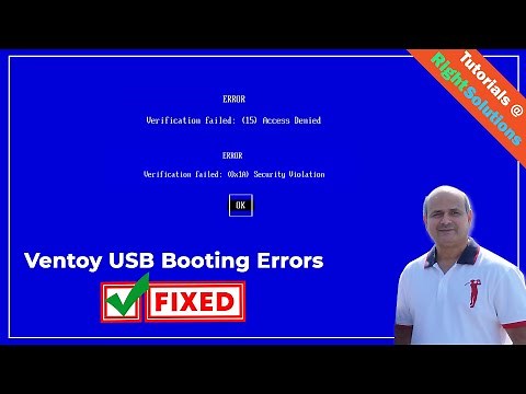 Ventoy Boot Error | Verification Failed (15) Access Denied | (0x1a) security violation | Solved
