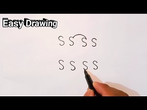 How To Draw Letter S In A New Style | How To Draw Stylish Letter S From SSSS | Very Easy Drawing