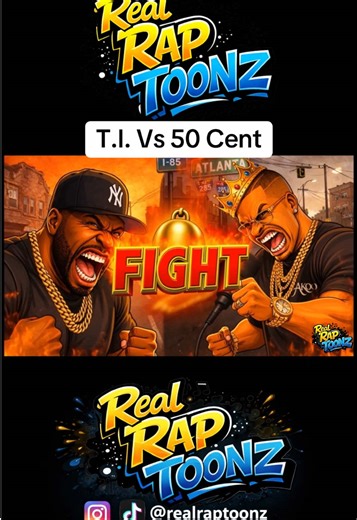 50 Cent Vs T.I. Tiny, Domani, & King Harris Animation, Over The Verzuz Battle Debate Going Left , Maino Disses 50 Cent #fyp #50cent #ti #fight #animation