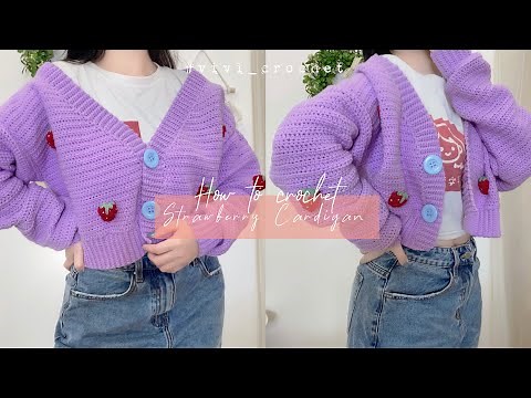 🍓Strawberry Crochet Cardigan | Pinterest Strawberry Cardigan Inspired 🍓