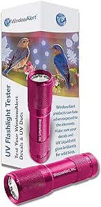 WINDOWALERT UV Flashlight Tester - 395 Nanometer LED Black Light Flashlight - Easily Check The Ultraviolet Coating of Your Decals