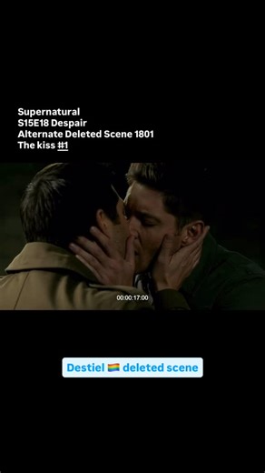 BuddieAiAi on Instagram: "Destiel deleted scene - kiss version 1 #supernatural #destiel #castiel #deanwinchester #fyp"