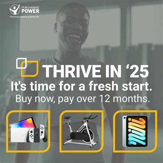 59K views | Your resolutions are within reach with Purchasing Power. Come see what’s new and get 10% off your next order. Make this your best year yet with the latest computers, tech, appliances, furniture and more. We ship your order up front. You pay over time from your paycheck with no credit check and no down payments. | Purchasing Power | Facebook
