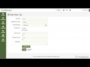 Manage Taxes in ProfitBooks