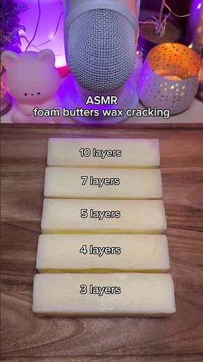 crunchy asmr🧈 wax cracking butter squishies (foam filled) #asmr #squishy