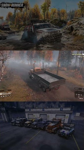 #560 Snow Runner Heavy Fog Ahead Low Visibility Bad Road Condition Slippery Muddy Road #shorts