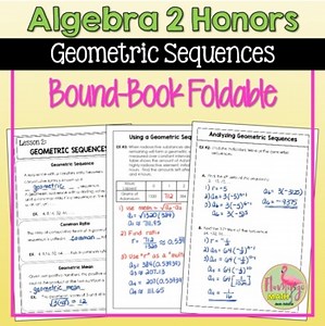 Geometric Sequences Foldable (Unit 9)