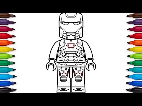 How to draw Lego War Machine - Iron Patriot from Marvel's Iron Man 3