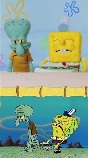 Bob Esponja | A canção "Pizza do Siri Cascudo" na Vida Real 🍕 #Shorts