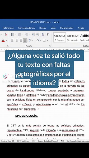 Configura el idioma de tu documento de Word de forma fácil 👩‍🎓👨‍🎓🤓 #ofimatica #word #universidad #studyhacks #studytok #aprendeentiktok #estudiantes #colegio