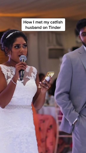 BRIDE speech pt1 #tinderlovestory #catfishcheck #bridespeech #weddingroast #brideandgroomspeech #youareatmywedding #fyp #foryoupage #JustJack #newlywedsoftiktok