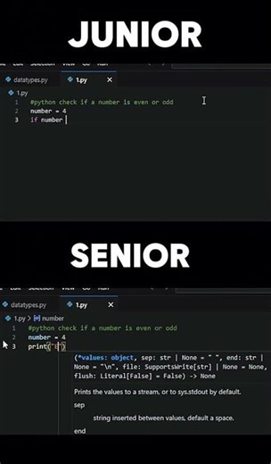 Python Trick: Even & Odd Numbers Made Easy! Senior vs Junior Way