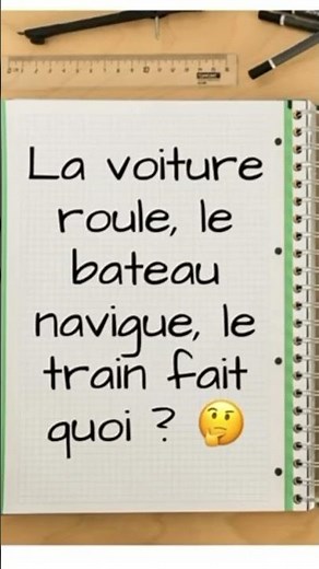 La voiture roule, le bateau navigue, le train fait quoi ? #apprendre #shorts #abonnetoi
