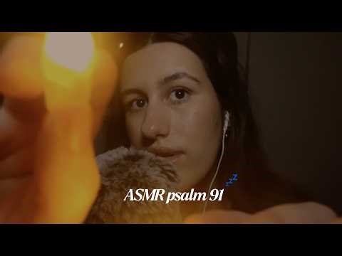 ASMR Psalm 91 l Close whispers, Light triggers with Gentle Rain Sounds ( 2+Hrs )