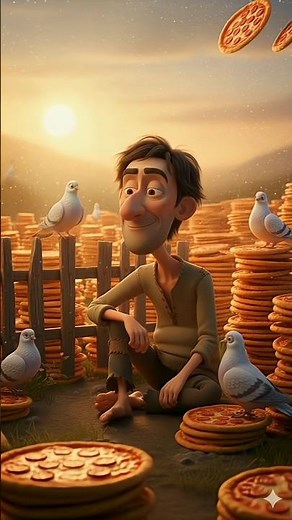 “The Pigeon’s Pizza Machine | Funny Farmer & Magic Machine Story" #viral #shorts #ai #story