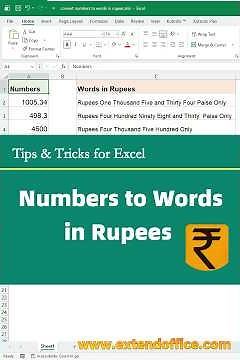 Convert Numbers to Words in Rupees — Fast & Easy in Excel!