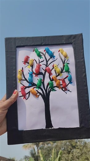 Amazing Peanut Shell Craft 🐦 #shorts #viral #youtube #craft #birds #love