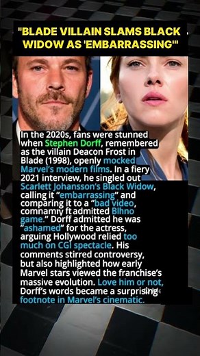 Blade Star Stephen Dorff Says He Was "Ashamed" of Marvel's Black Widow Movie