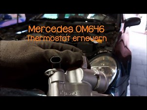Mercedes C Class W203 200cdi 220cdi OM646 thermostat replacement
