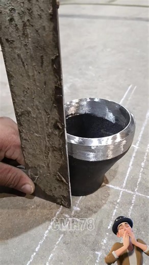 Marking the center of 3"X2" eccentric reducer #christopherrejano #fabrication #steel #fabricator #pipe | Christopher Rejano