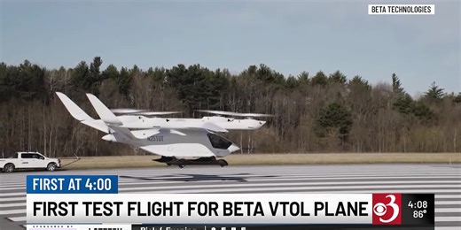 Beta reports full test ma of vertical takeoff prototype
