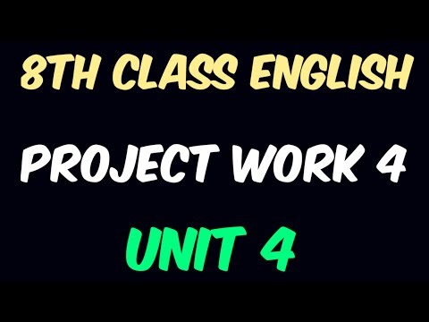 8th Class English Project Work 4 | Unit 4 | Jagan Teaching Videos