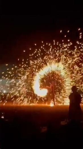 Unbelievable Fire Staff Performance in the Dubai Desert!