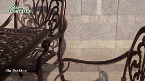 Grepatio 5 Piece Outdoor Dining Set Cast Aluminum Patio Dining Set Table and Chairs Outside Furniture 4 Chairs and 1 Umbrella Table for Lawn Garden Patio (Without Cushion)