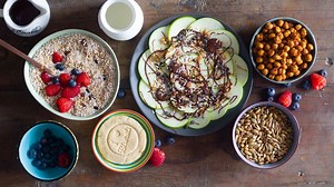 These healthy snacks are perfect for late at night or at any other time of day. RECIPES >> https://greenhealthycooking.com/inspiration-for-healthy-snacks/ | Green Healthy Cooking