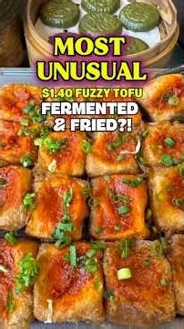 MOST UNUSUAL $4.10 Chengdu Fuzzy Tofu — Fried Fermented Tofu With Herbs?! #chinafood #chinesefood