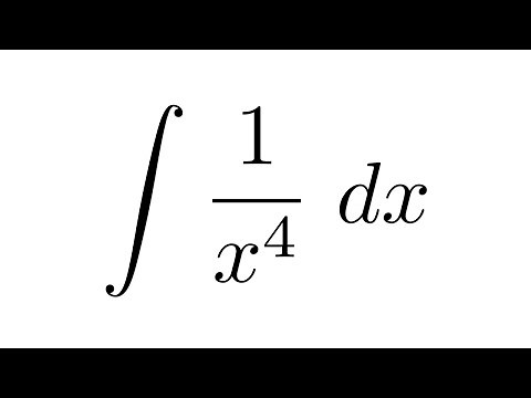 Integral of 1/x^4