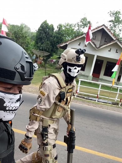 Military Cosplay in School: Brimob and TNI Uniforms