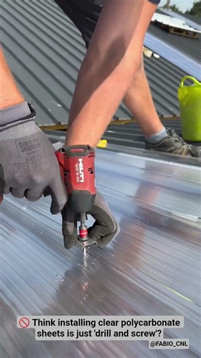 How to Install Polycarbonate Roofing Like a Pro 🛠️✨ #tools #diyhacks #lifehacks #woodworking