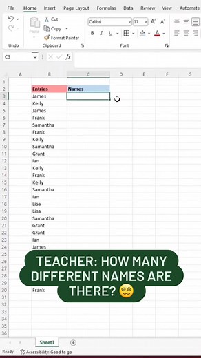 Find unique values in Excel using the Unique function! Shop my Excel gifts and Loan amortization schedule . 🔗 in my bio! #excel #exceltips #exceltraining #sheets #accounting #finance #googlesheets #student #tutorial #excelhacks #exceltipsandtricks #exceltricks