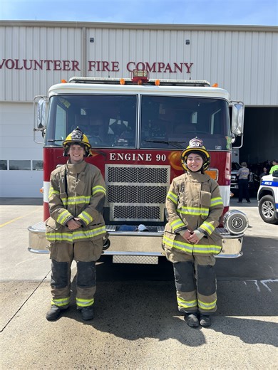 Firefighting Students Getting Hands-On Experience